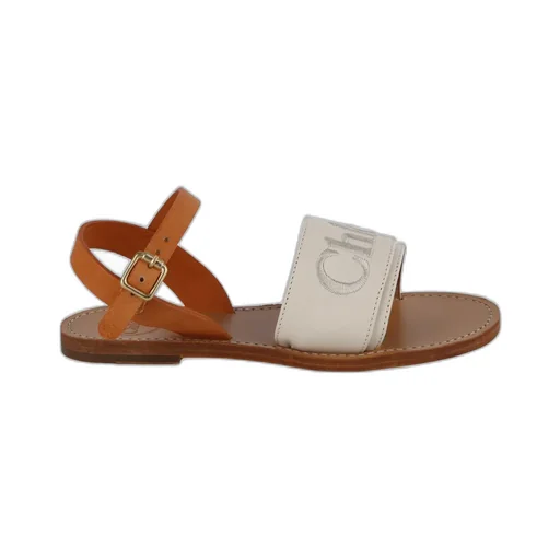Logo-Embroidered Open-Toe Sandals