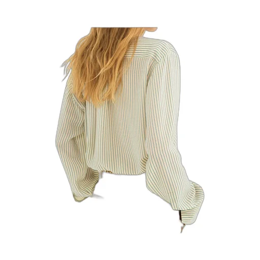 Pinstriped Oversized Blouse