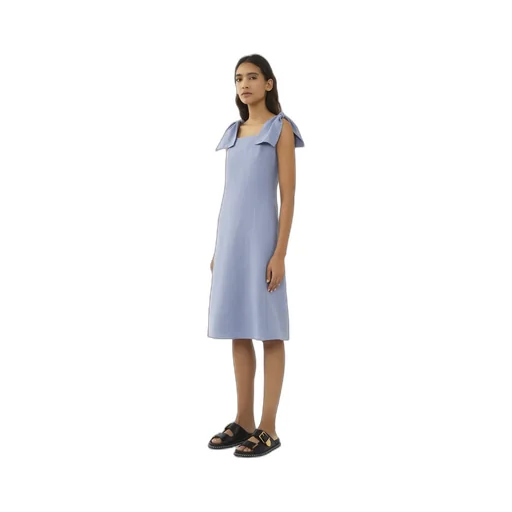 Bow-Detailed Sleeveless Dress