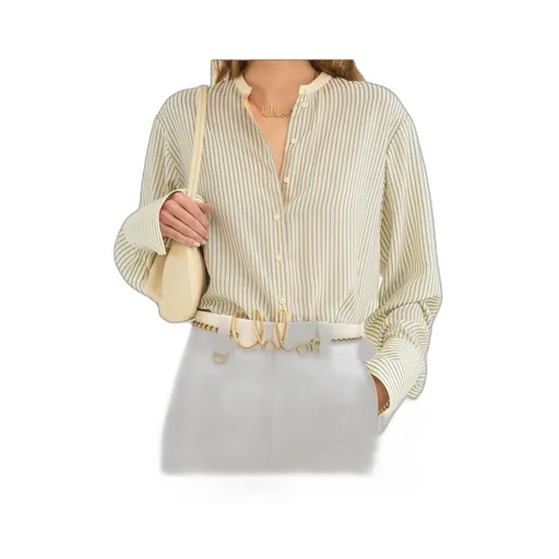 Pinstriped Oversized Blouse