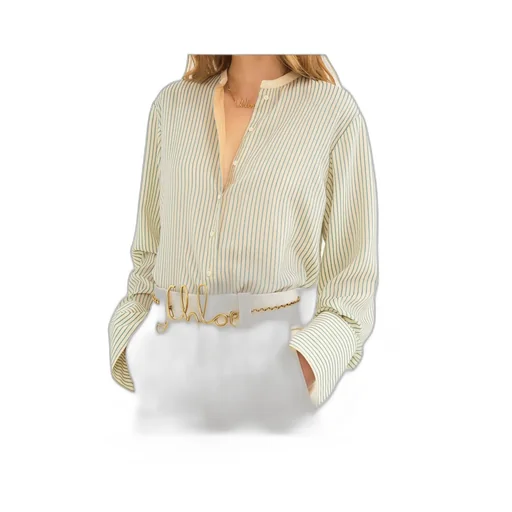 Pinstriped Oversized Blouse