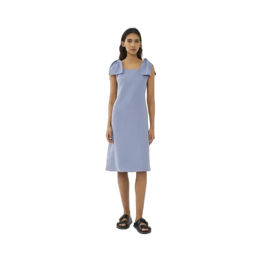 Bow-Detailed Sleeveless Dress