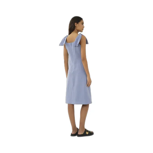Bow-Detailed Sleeveless Dress