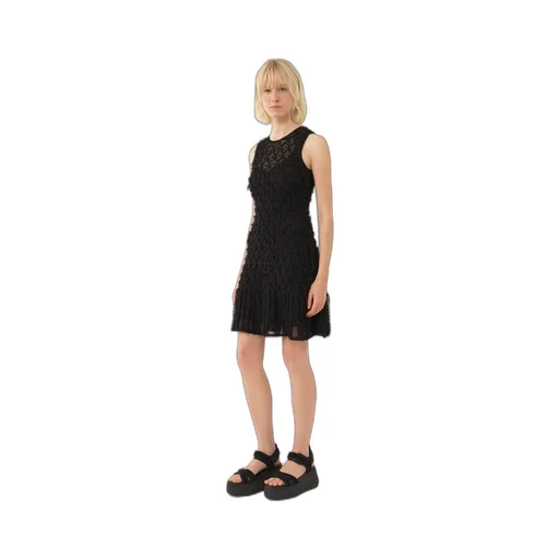 Lace Detailed Flared Mini Dress