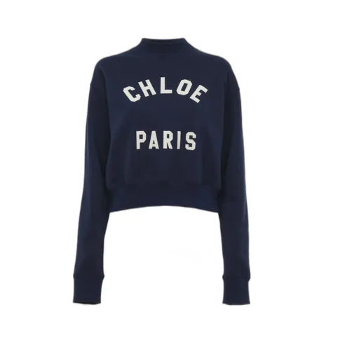Logo Printed Mock-Neck Sweatshirt