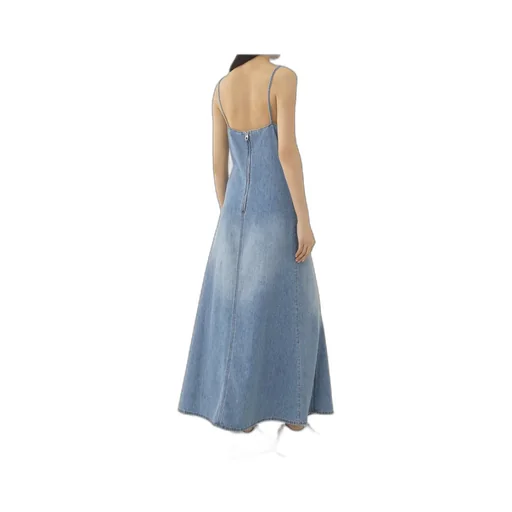 Long Flare Denim Dress