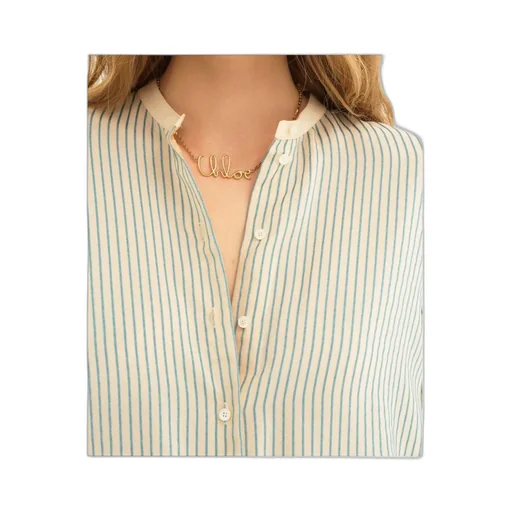Pinstriped Oversized Blouse