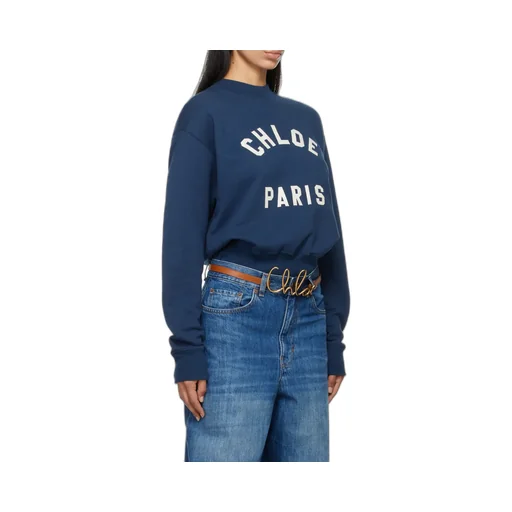 Logo Printed Mock-Neck Sweatshirt