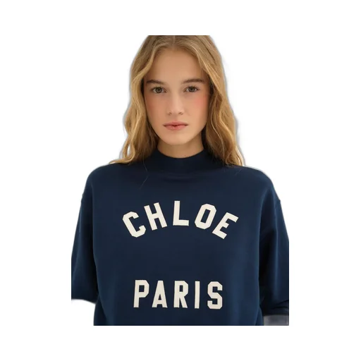 Logo Printed Mock-Neck Sweatshirt