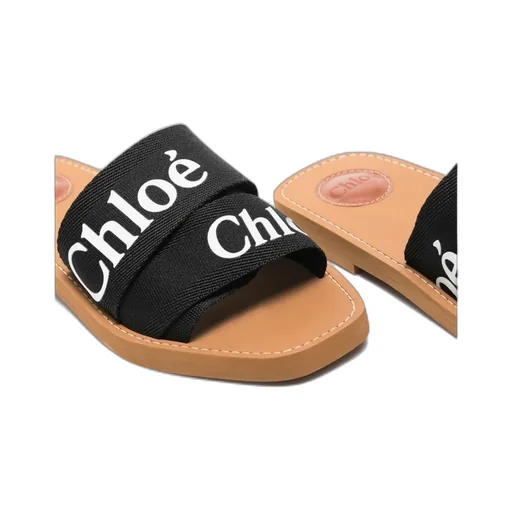 Logo Printed Slip-On Sandals