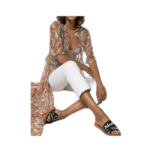 Logo Printed Slip-On Sandals