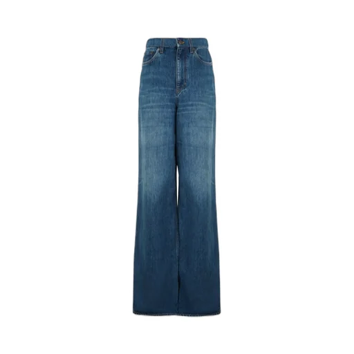Wide-Leg Palazzo Jeans