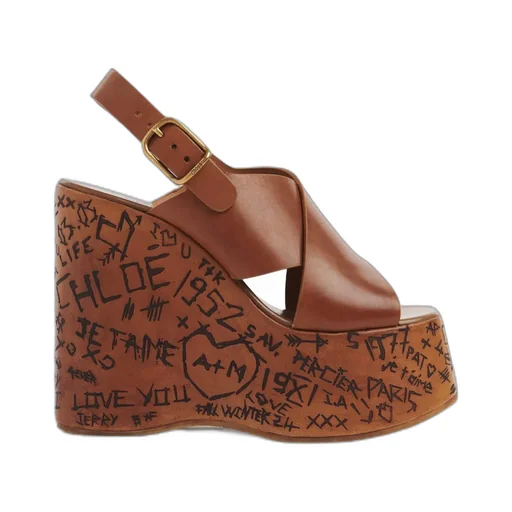 Cross-Over Wedged Sandals
