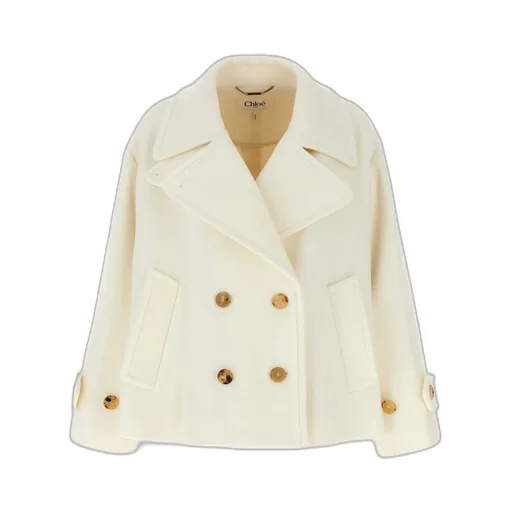 Double-Breasted Long-Sleeved Coat