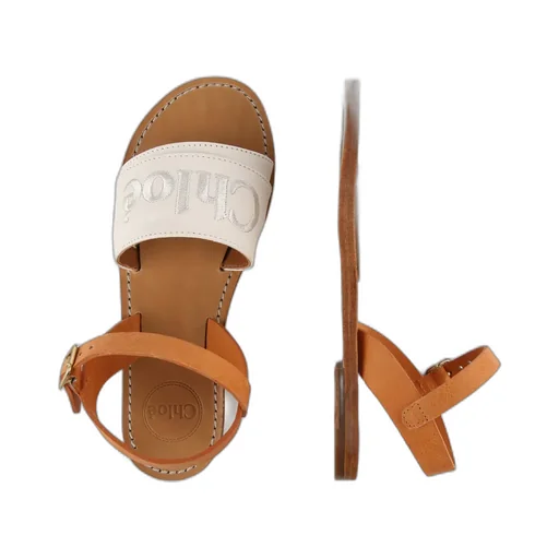 Logo-Embroidered Open-Toe Sandals