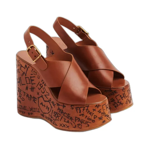 Cross-Over Wedged Sandals