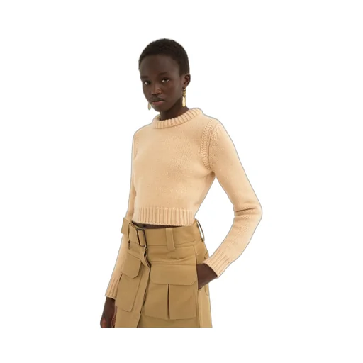 Crewneck Cropped Knitted Sweater