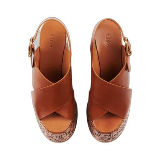 Cross-Over Wedged Sandals