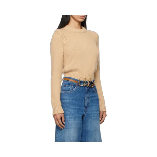 Crewneck Cropped Knitted Sweater