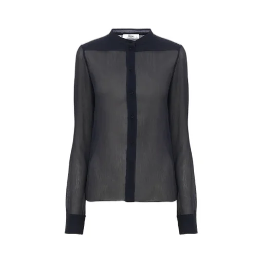 Sheer Button-Up Blouse