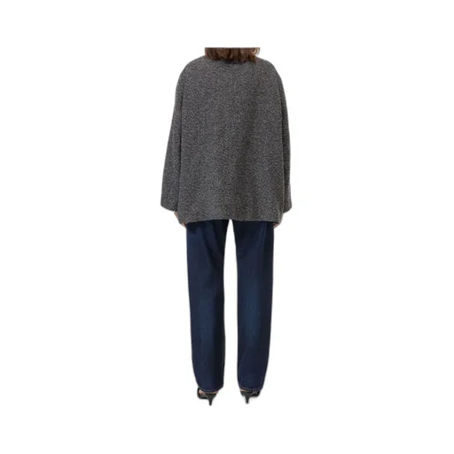 Herringbone-Pattern Button Coat