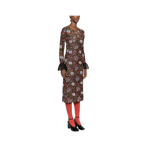 Windsucker Translucent Mid-Length Dress