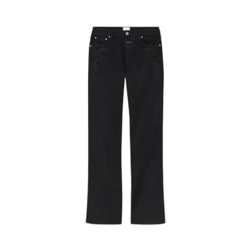 Embroidered High-Rise Jeans