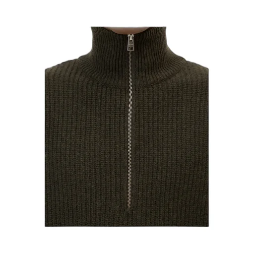 Zippered Long-Sleeve Sweater
