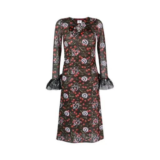 Windsucker Translucent Mid-Length Dress