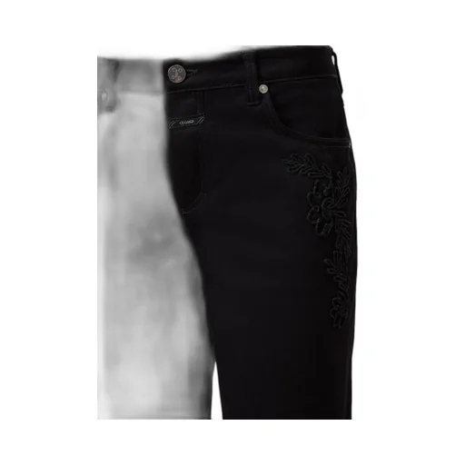 Embroidered High-Rise Jeans