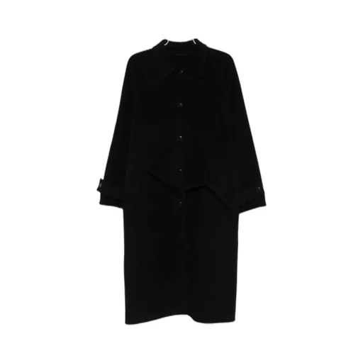 Single-Breasted Long-Sleeve Coat