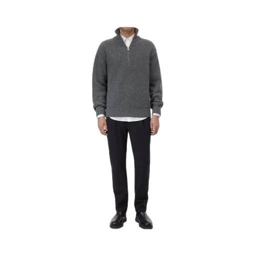 Zipped-Up Knit Cardigan