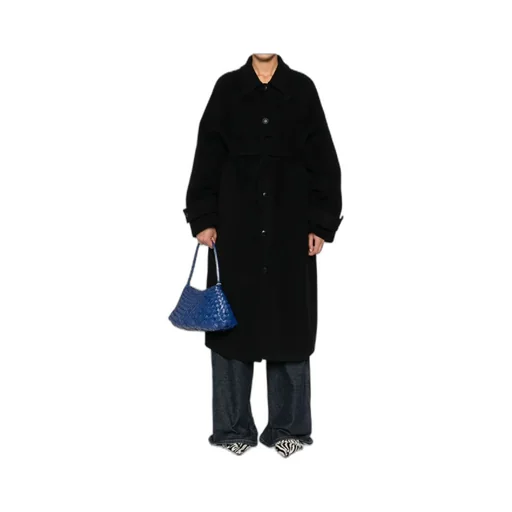 Single-Breasted Long-Sleeve Coat