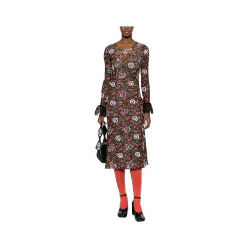 Windsucker Translucent Mid-Length Dress