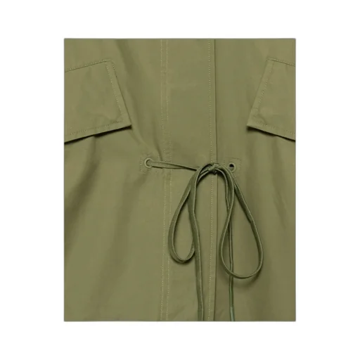 Hooded Drawstring Coat