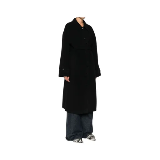Single-Breasted Long-Sleeve Coat