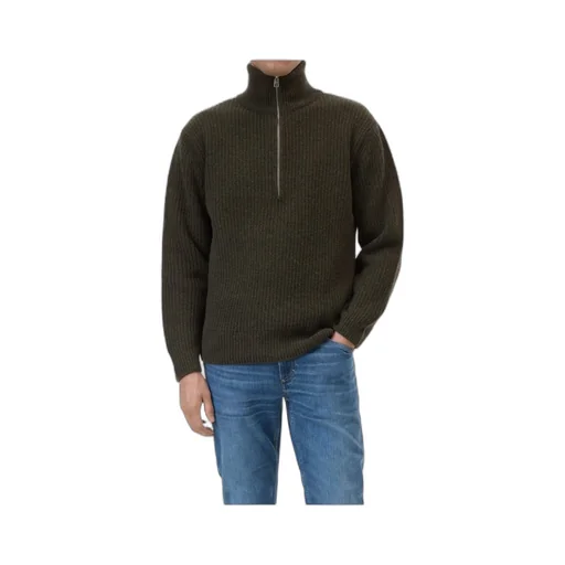 Zippered Long-Sleeve Sweater