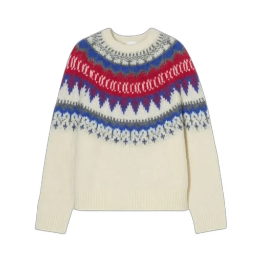 Fairisle-Pattern Crew-Neck Sweater