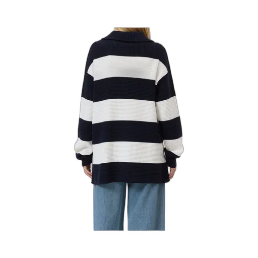 Striped Knitted Polo Top