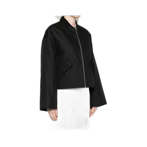 Ribbed Zip-Up Baseball Jacket