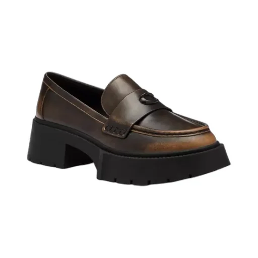 Leah Logo-Plaque Loafers