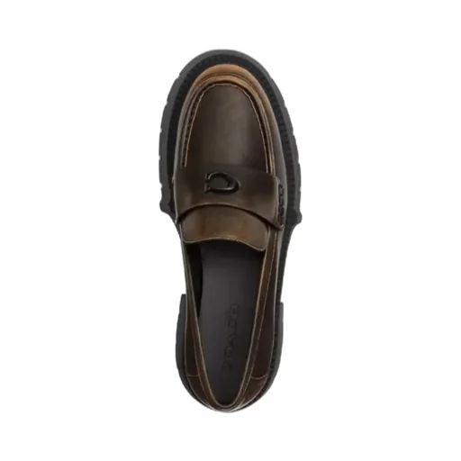 Leah Logo-Plaque Loafers