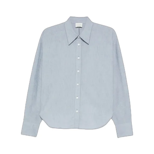 Long-Sleeve Curved-Hem Shirt