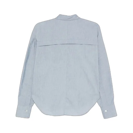 Long-Sleeve Curved-Hem Shirt