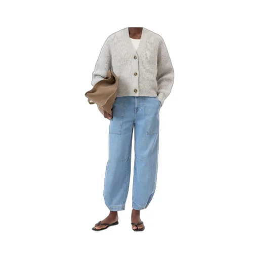 V-Neck Ribbed Cardigan