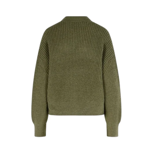 Ribbed Button-Front Cardigan