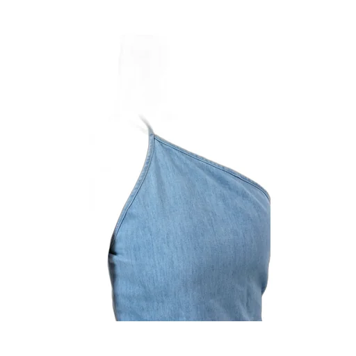 Wrap-Design Denim Top
