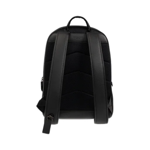 Logo-Plaque Leather Backpack