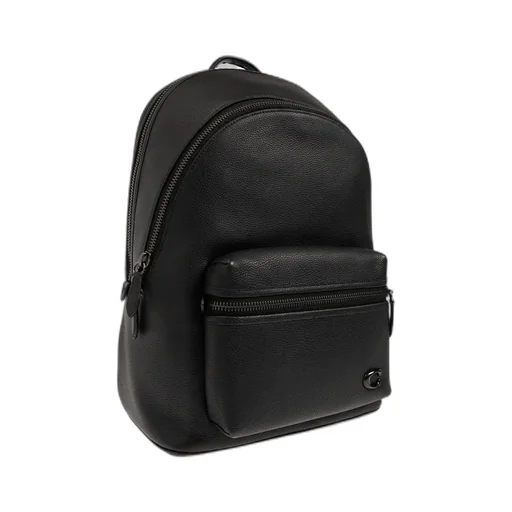 Logo-Plaque Leather Backpack