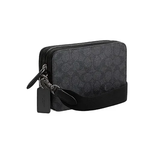 Zipped Leather Messenger Bag